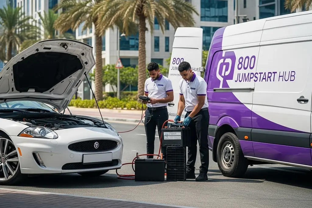 On-site Jaguar XK battery replacement and jump start service