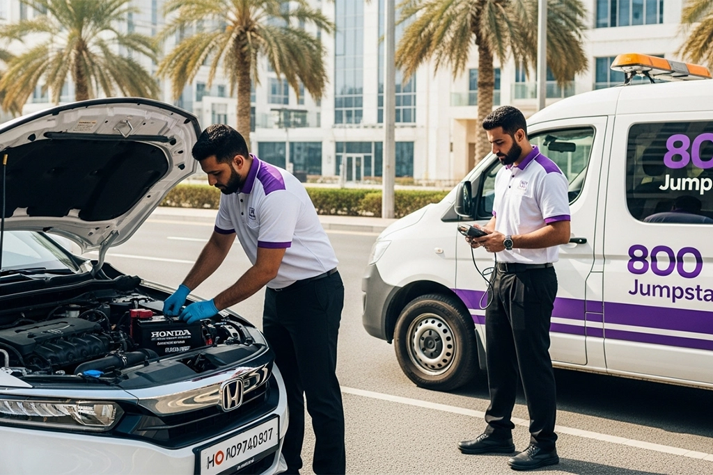Professional on-site Honda jump start and battery installation