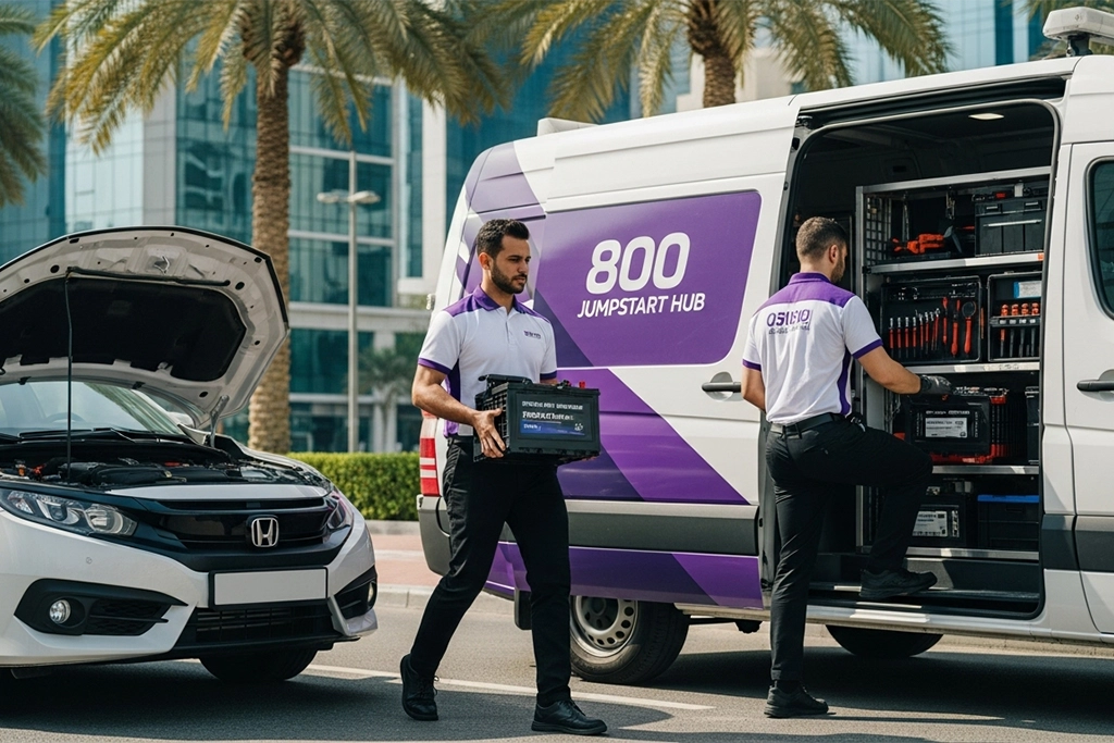 Professional Honda battery delivery for on-site jump start service