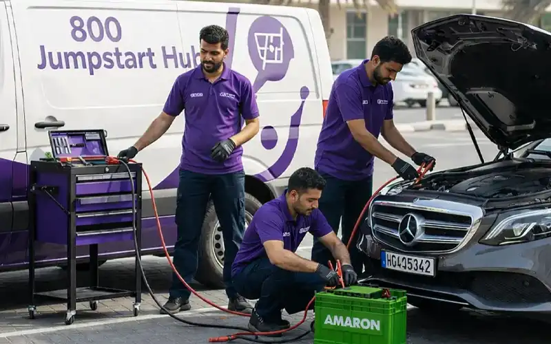 Jump-starting Amaron lead-acid, AGM, EFB, gel, and lithium-ion batteries with voltage-controlled equipment